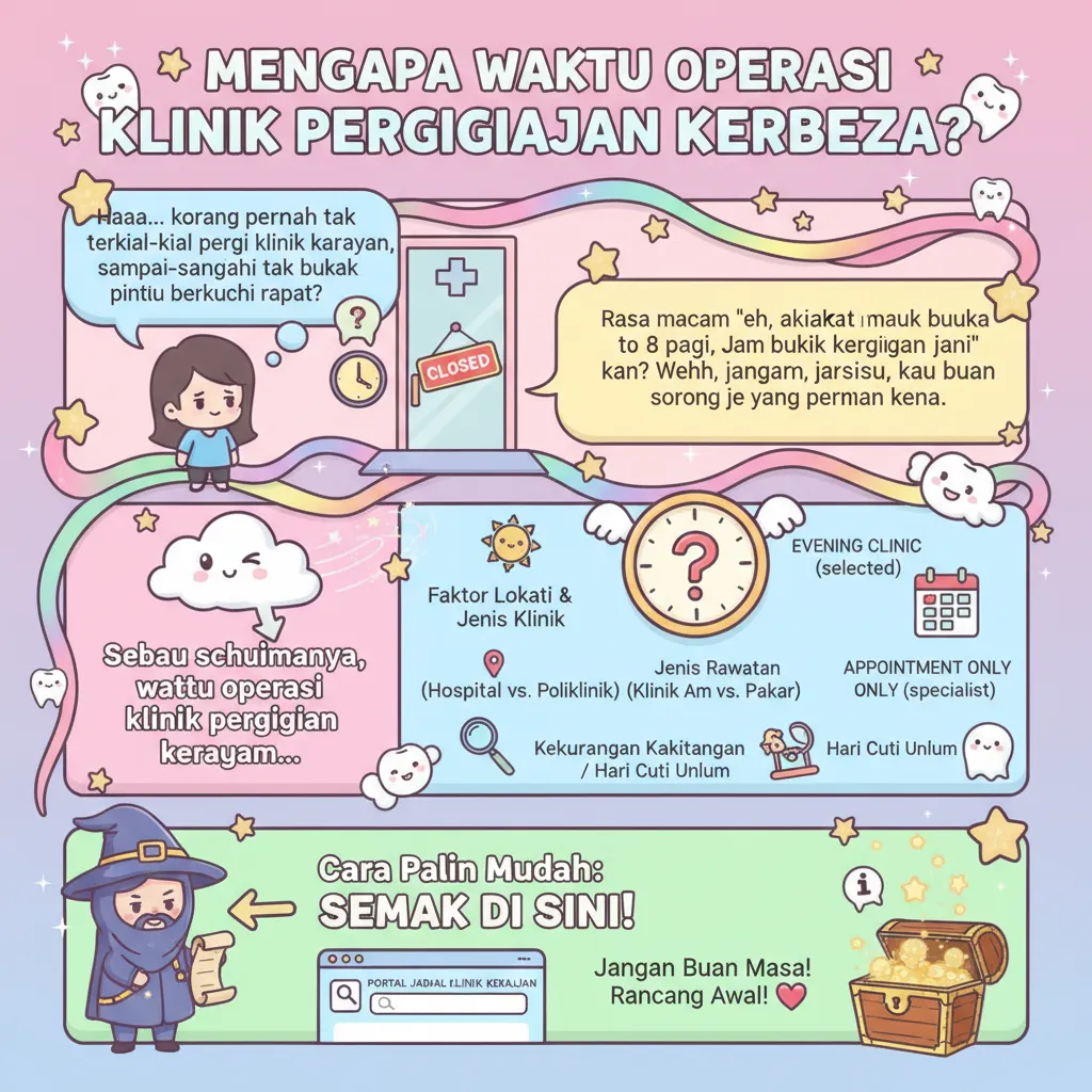 Mengapa Waktu Operasi Klinik Pergigian Kerajaan Berbeza?