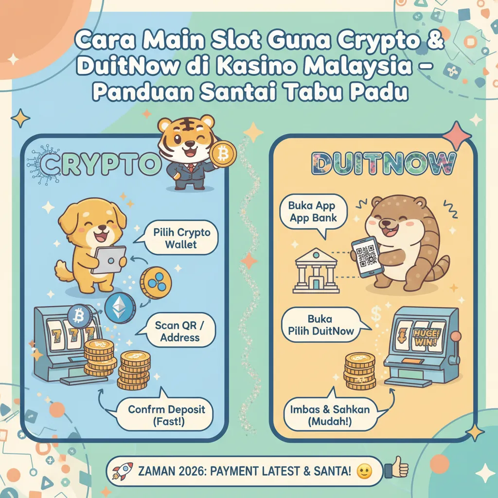Cara Main Slot Guna Crypto & DuitNow di Kasino Malaysia